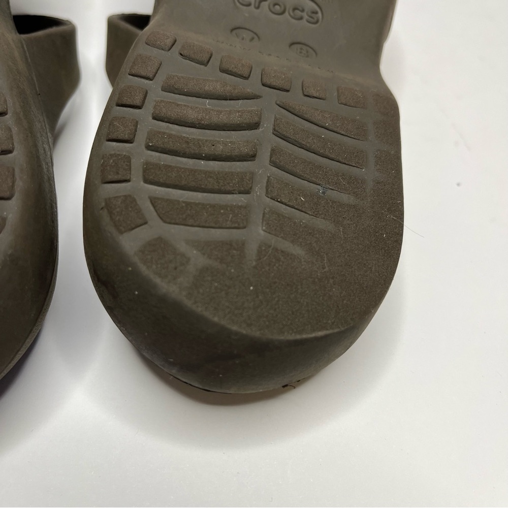 CROCS Meleen Twist Brown Strappy Comfort Slide Sandals Women's Size 8 - Picture 14 of 15